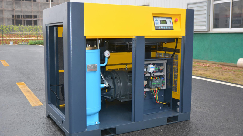 380V 50HZ 3PH 100HP 75KW 8Bar IP55 Oil Injected Screw Type Variable Speed Rotary Air Compressor