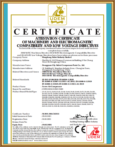 Certificate About COMPRESSOR CE