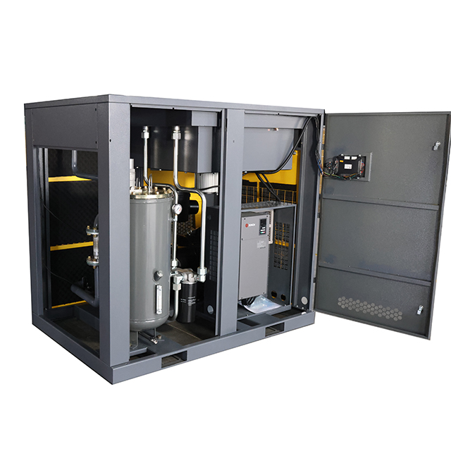 380V 50HZ 3PH 150HP 110KW 8Bar IP55 Oil Injected Screw Type Variable Speed Screw Air Compressor